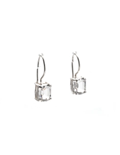 Boucles d'oreilles contemporaines en argent serties de zirconiums - - 4