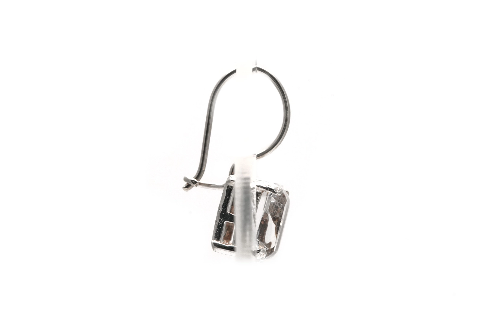 Boucles d'oreilles contemporaines en argent serties de zirconiums - - 6