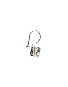 Boucles d'oreilles contemporaines en argent serties de zirconiums - - 6