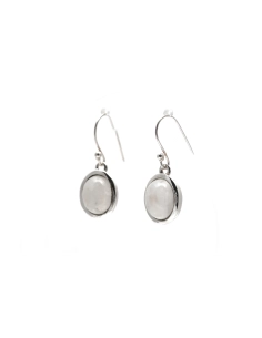 Boucles d'oreilles contemporaines en argent serties de labradorites - - 2