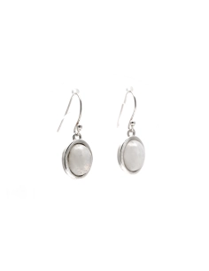 Boucles d'oreilles contemporaines en argent serties de labradorites - - 4