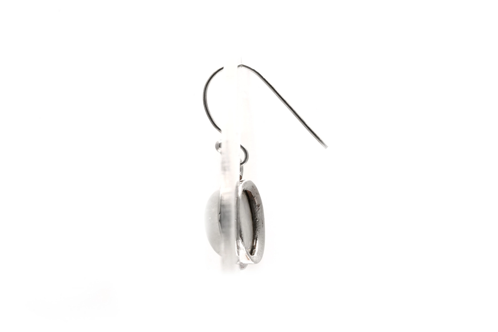 Boucles d'oreilles contemporaines en argent serties de labradorites - - 6