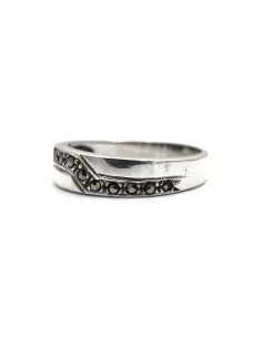 Bague contemporaine en argent 925 sertie de marcassites - - 2