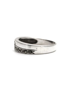 Bague contemporaine en argent 925 sertie de marcassites - - 3