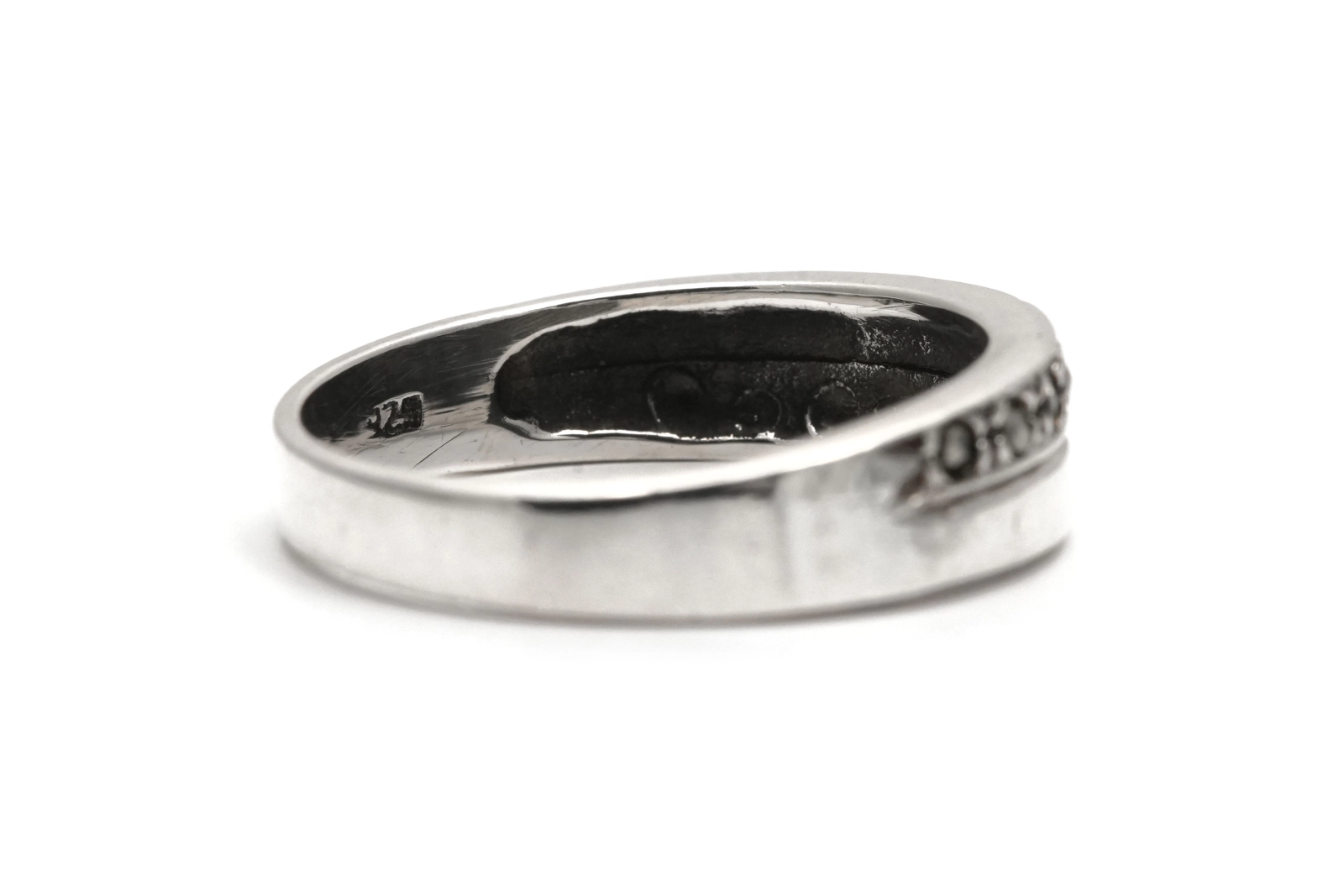 Bague contemporaine en argent 925 sertie de marcassites - - 5