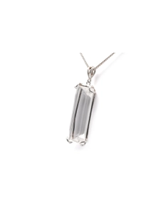 Pendentif contemporain en argent 925 serti d'un quartz - - 2