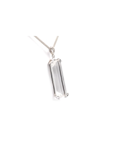Pendentif contemporain en argent 925 serti d'un quartz - - 5