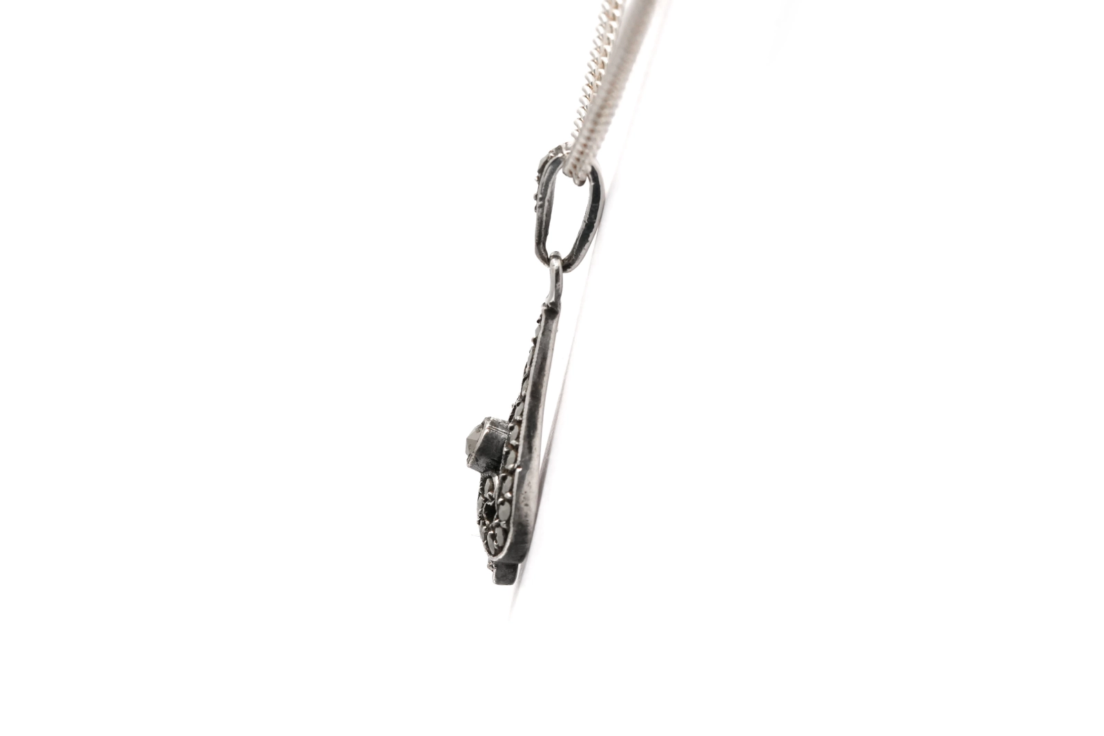 Pendentif Art Déco en argent 835 serti de marcassites - - 3