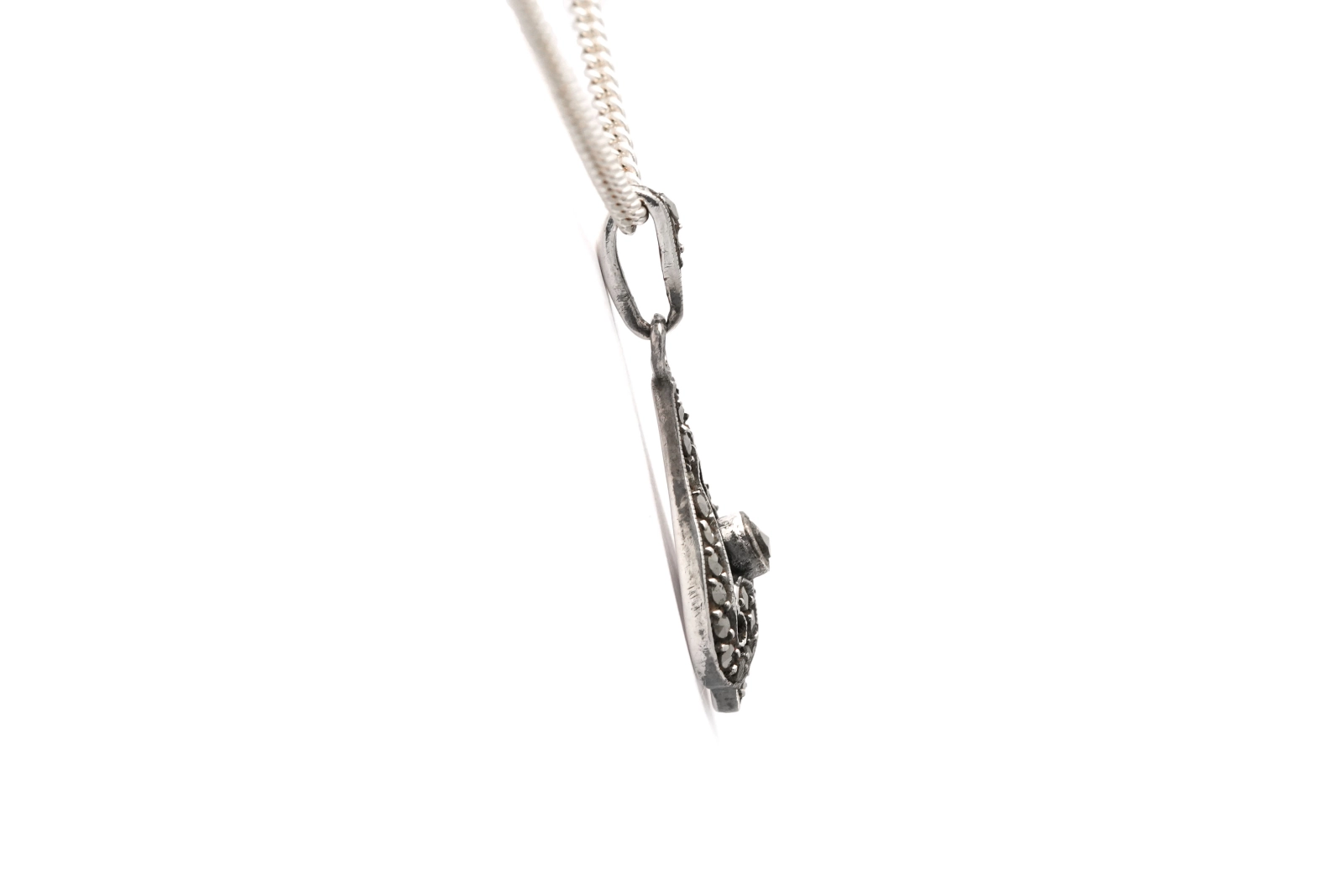 Pendentif Art Déco en argent 835 serti de marcassites - - 5