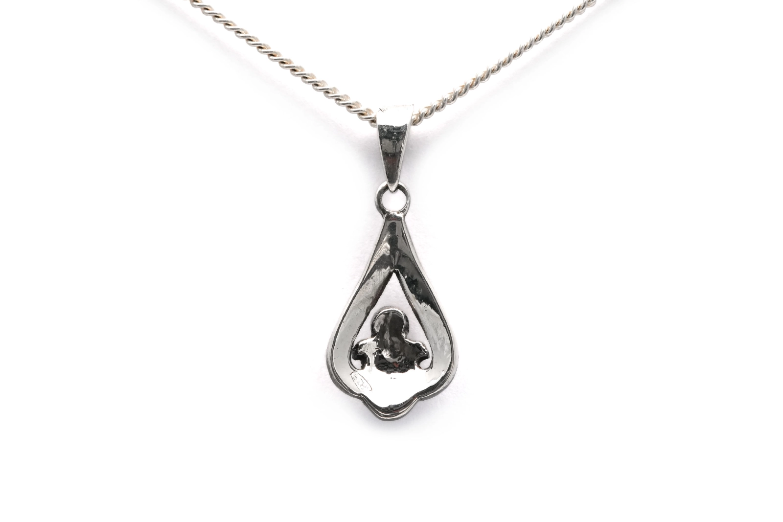 Pendentif Art Déco en argent 835 serti de marcassites - - 6