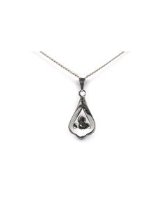 Pendentif Art Déco en argent 835 serti de marcassites - - 6