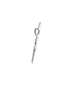 Pendentif Art Déco en argent serti d'émail, de marcassites et de strass
