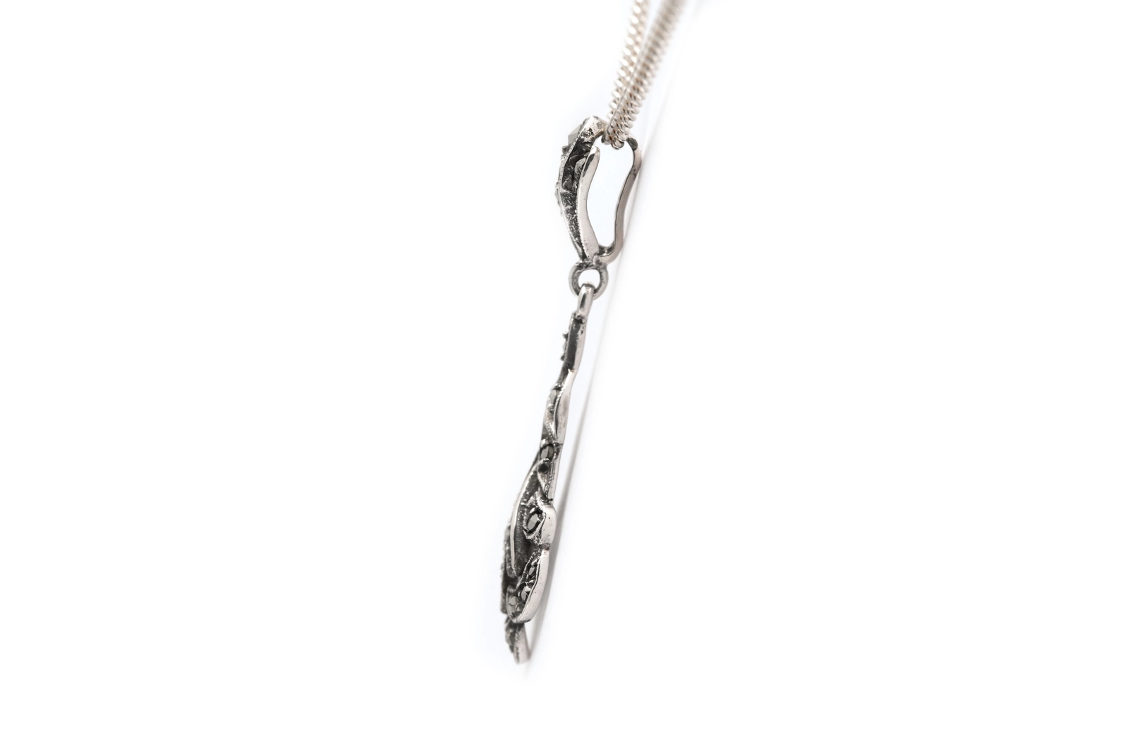 Pendentif Art Déco en argent 835 serti de marcassites