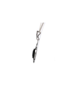 Pendentif Art Déco en argent serti d'une onyx et de marcassites