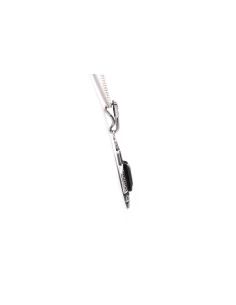 Pendentif Art Déco en argent serti d'une onyx et de marcassites