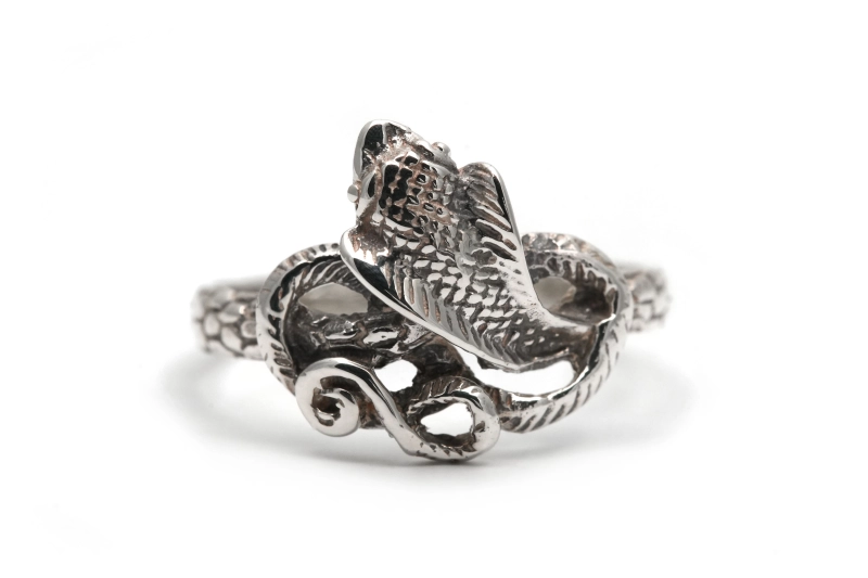 Bague serpent contemporaine en argent 925