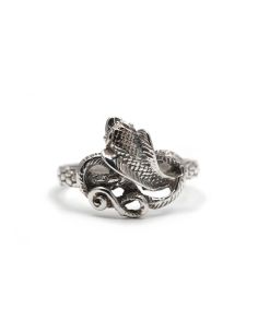 Bague serpent contemporaine en argent 925