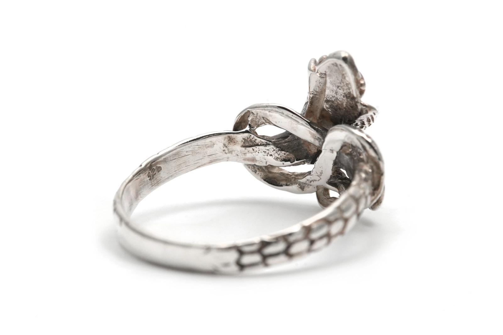 Bague serpent contemporaine en argent 925
