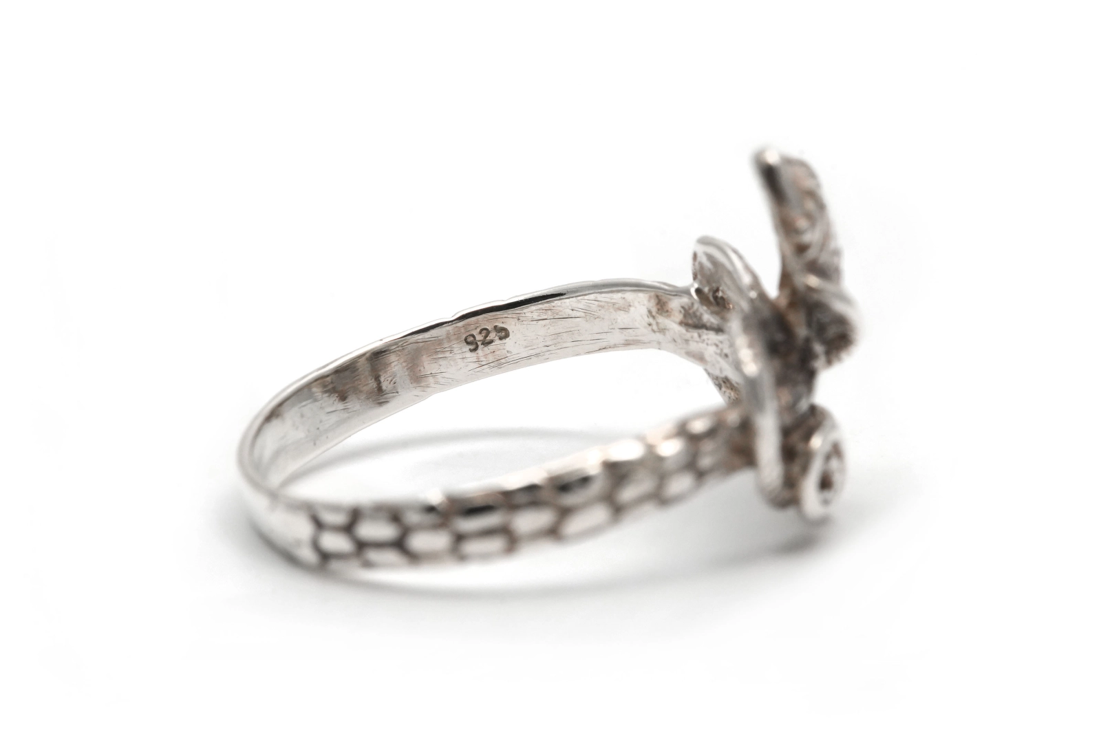 Bague serpent contemporaine en argent 925