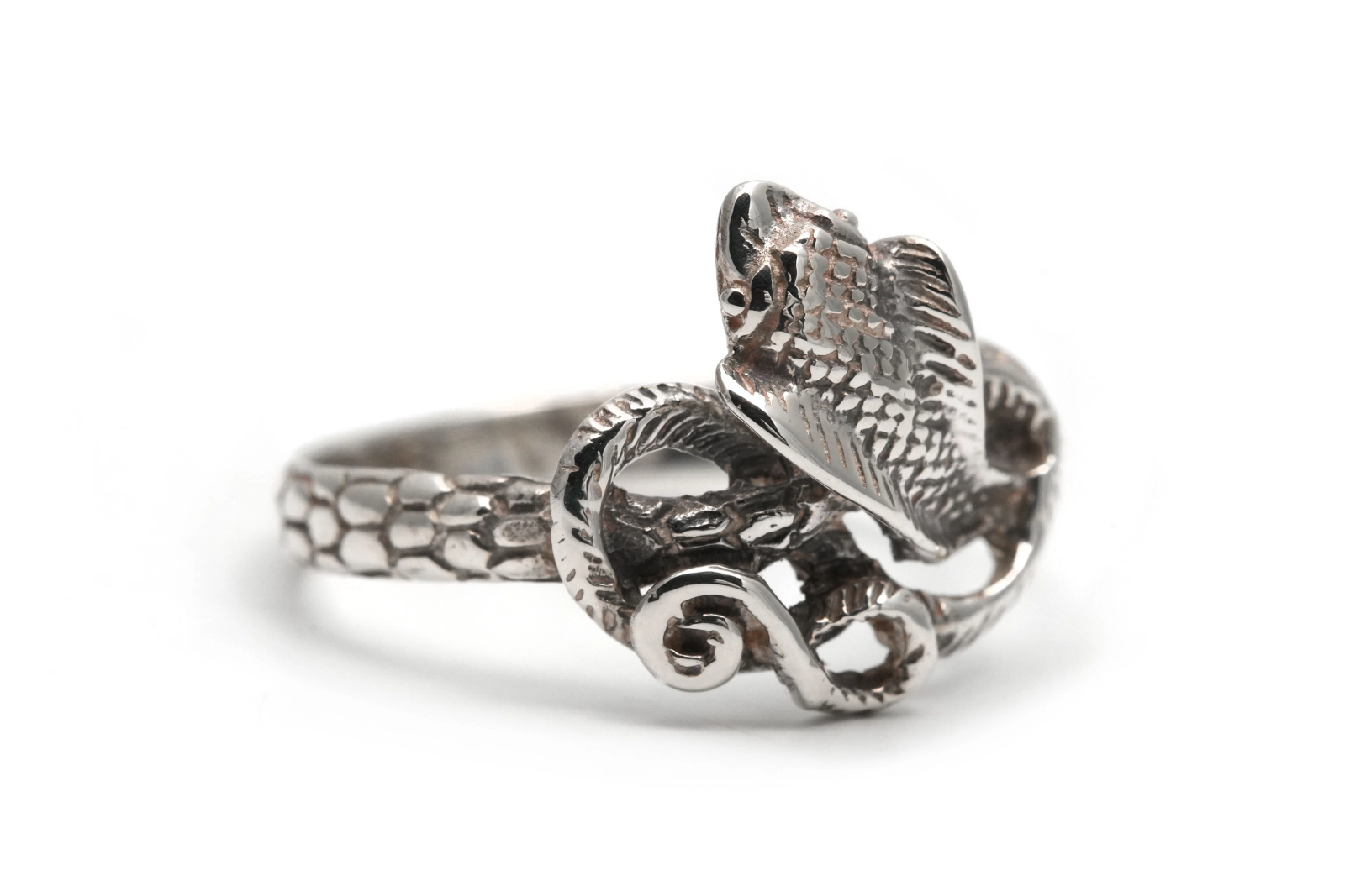 Bague serpent contemporaine en argent 925