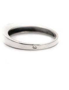 Bague contemporaine en argent 925 sertie d'un saphir de synthèse