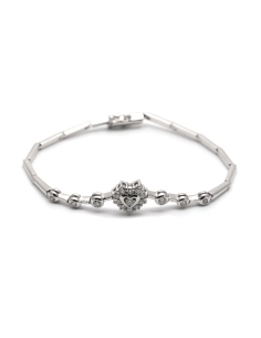 Bracelet contemporain en or blanc 18 carats serti de diamants taille "brillant" (+-0.43 ct)