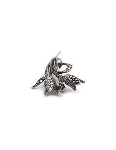 Broche Art Déco en argent 835 sertie de marcassites
