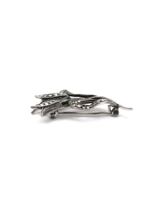 Broche Art Déco en argent 835 sertie de marcassites
