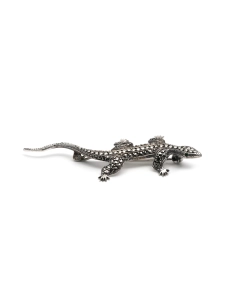 Broche Art Déco en argent 835 sertie de marcassites