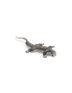 Broche Art Déco en argent 835 sertie de marcassites
