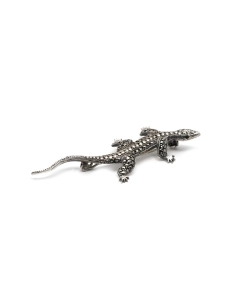 Broche Art Déco en argent 835 sertie de marcassites