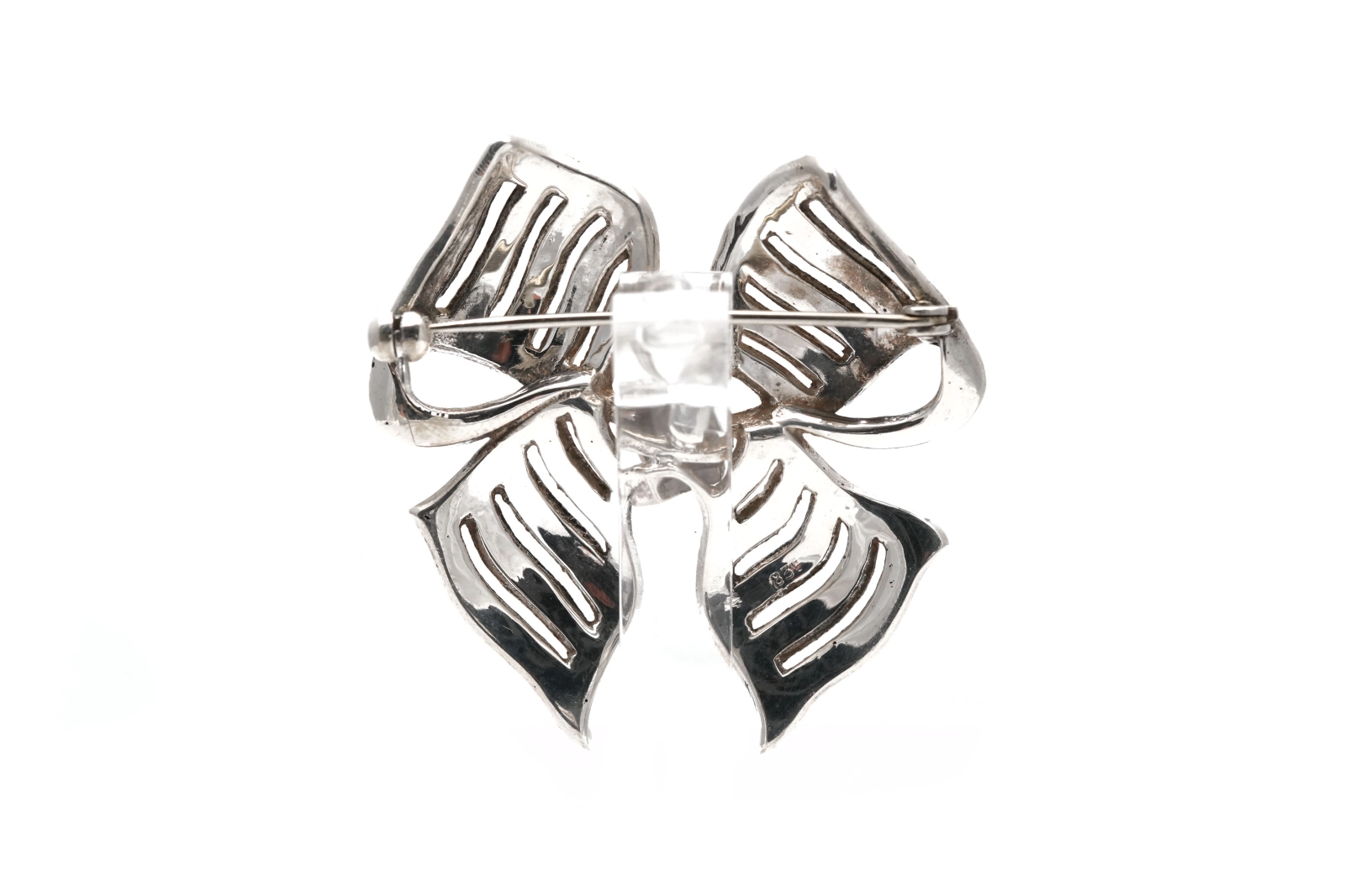 Broche Art Déco en argent 835 sertie de marcassites