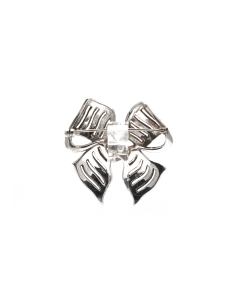 Broche Art Déco en argent 835 sertie de marcassites