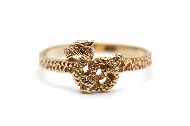 Bague contemporaine en or jaune 10 carats