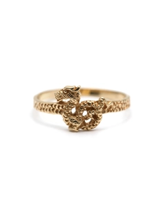 Bague contemporaine en or jaune 10 carats