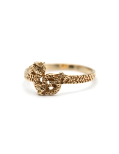 Bague contemporaine en or jaune 10 carats