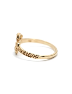 Bague contemporaine en or jaune 10 carats