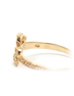 Bague contemporaine en or jaune 10 carats