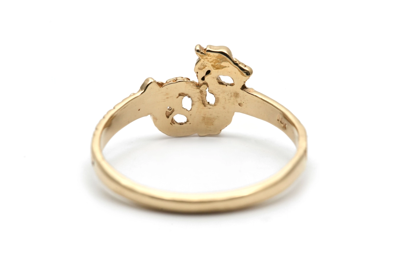 Bague contemporaine en or jaune 10 carats