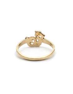 Bague contemporaine en or jaune 10 carats