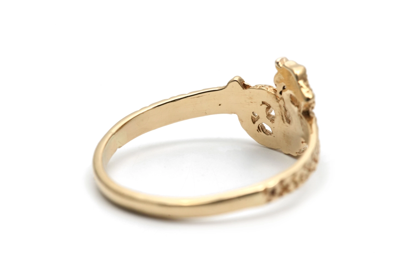 Bague contemporaine en or jaune 10 carats