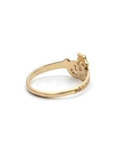 Bague contemporaine en or jaune 10 carats
