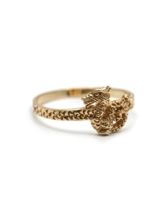 Bague contemporaine en or jaune 10 carats