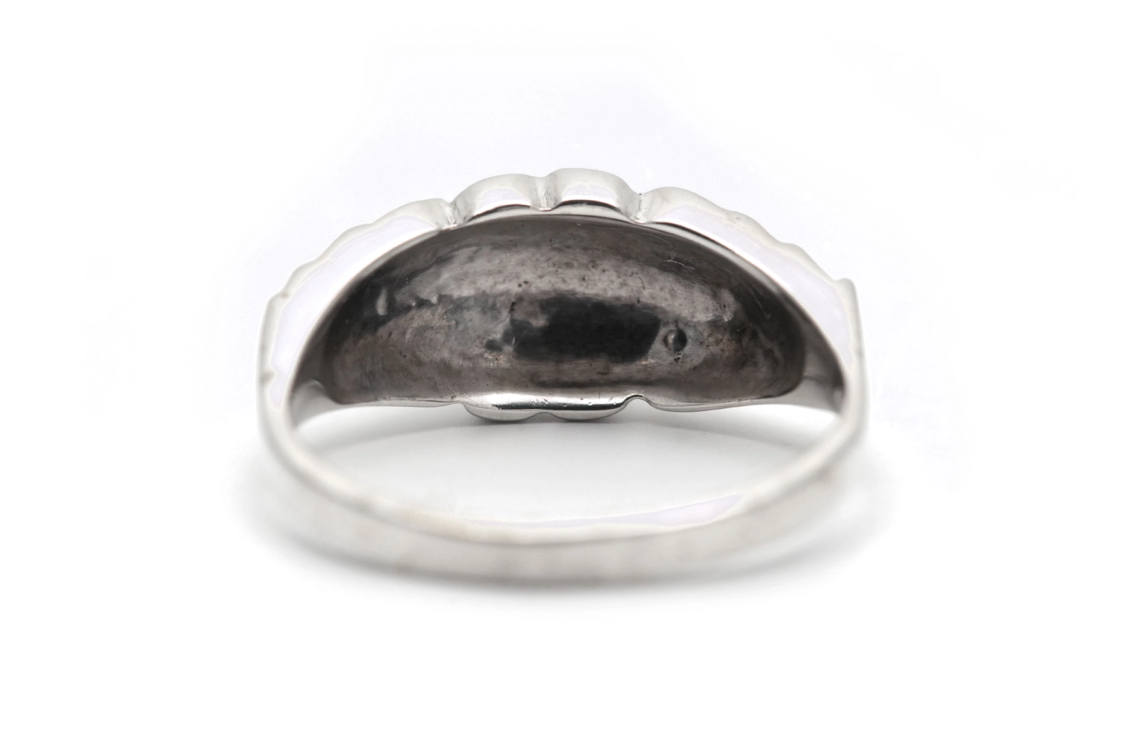 Bague Art Déco en argent 835 sertie de marcassites
