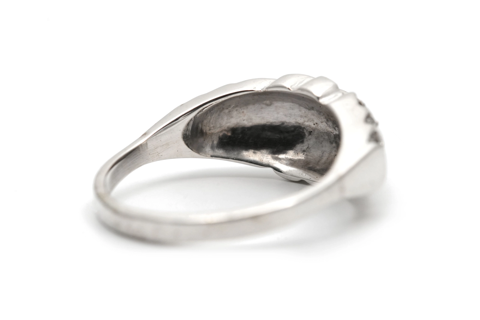 Bague Art Déco en argent 835 sertie de marcassites