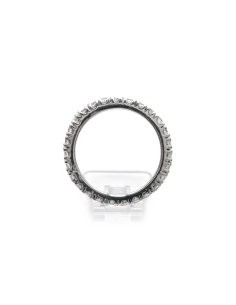 Alliance américaine contemporaine en argent 925 sertie de zirconiums