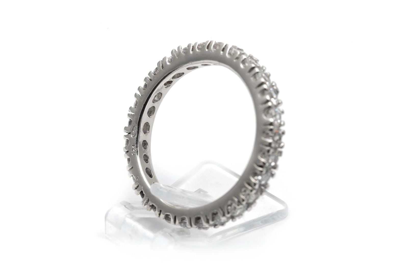 Alliance américaine contemporaine en argent 925 sertie de zirconiums