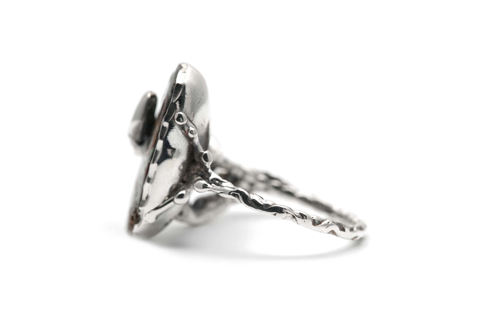 Bague contemporaine en argent 925 sertie d'une turquoise
