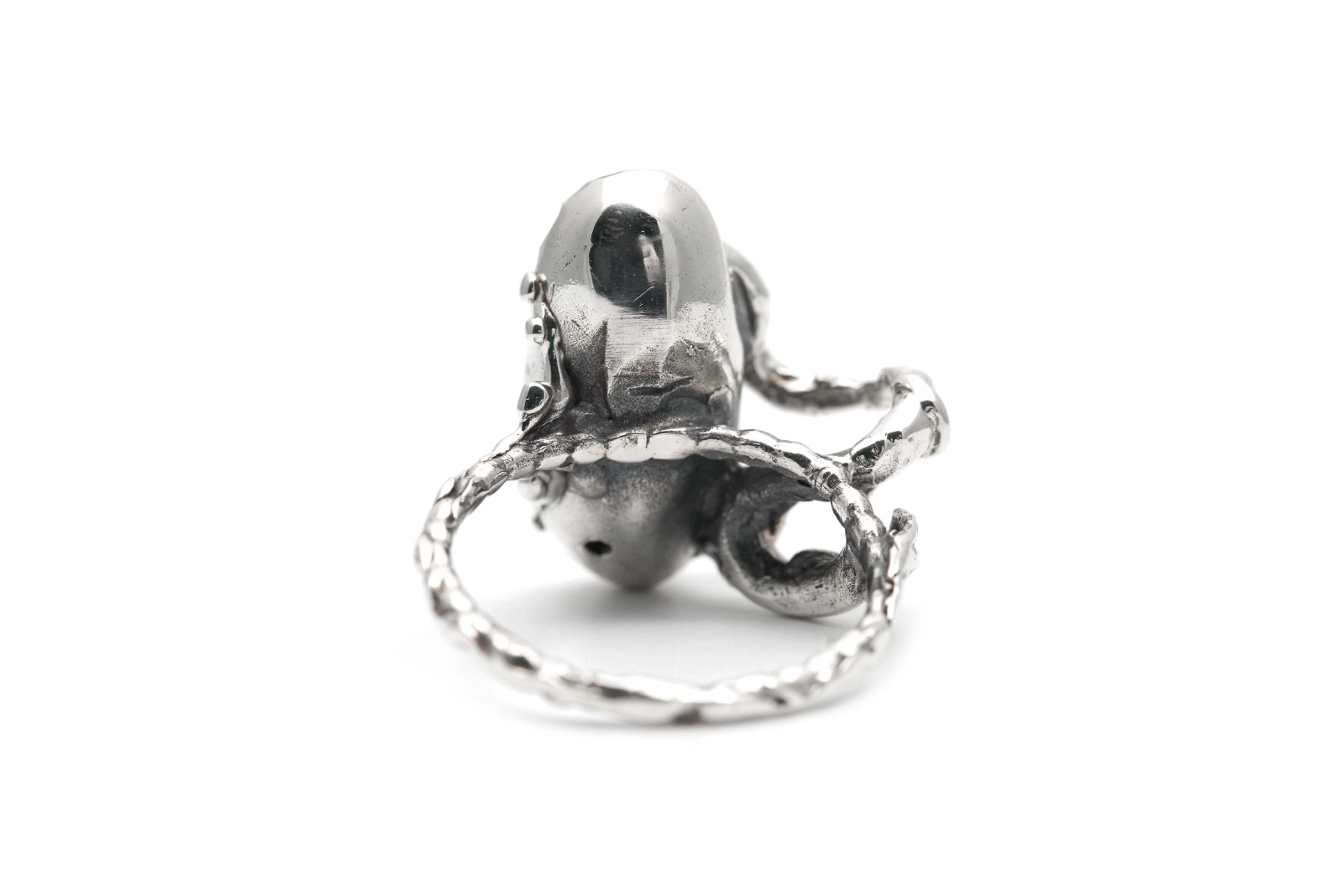 Bague contemporaine en argent 925 sertie d'une turquoise