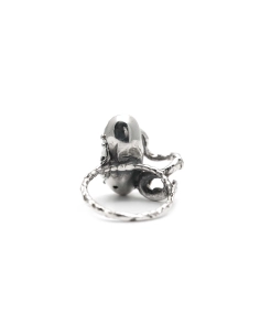 Bague contemporaine en argent 925 sertie d'une turquoise